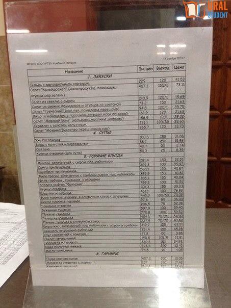 меню
